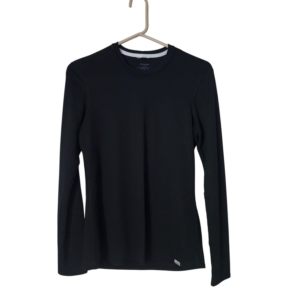 PATAGONIA Capilene Lightweight Crew Base Layer2 Hiking Black women's M - Picture 1 of 6